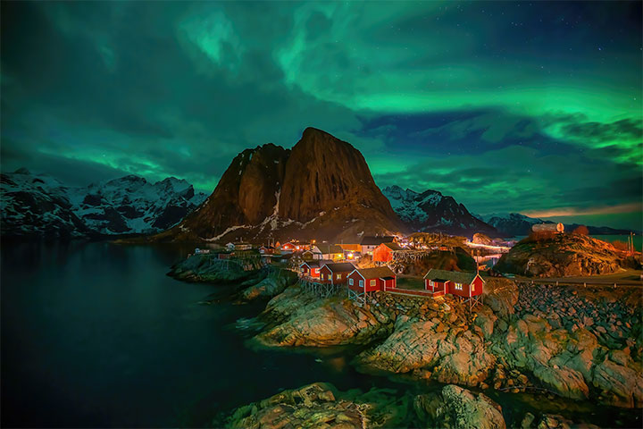 Aurora Boreal, Lofoten, Noruega