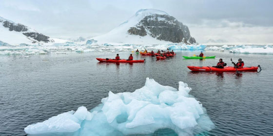 Kayak en la Antártida
